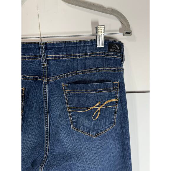 Jordache Skinny Fit Jeans Dark Wash Mid Rise Preppy Casual Womens 12W - Picture 7 of 9